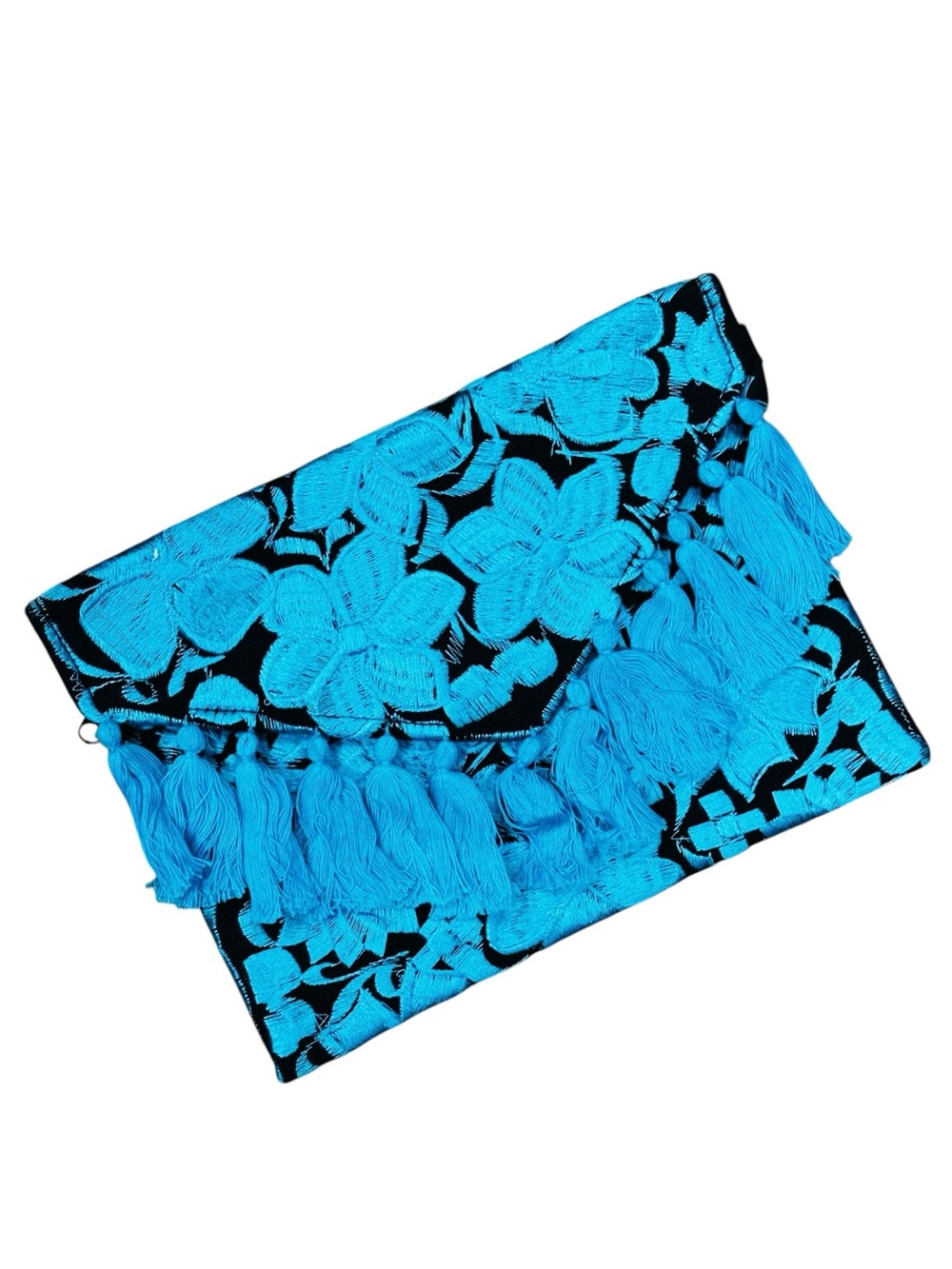 Mexican Embroidered Floral Clutch Bag
